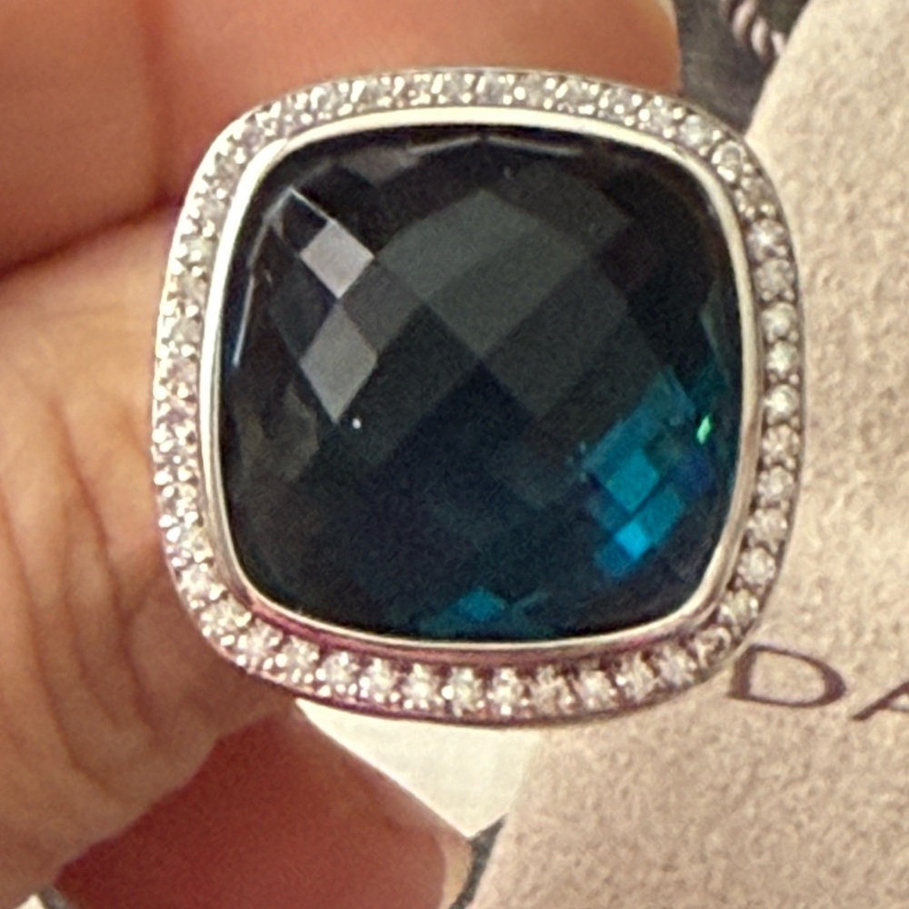 Blue and Silver Gemstone Halo Ring-David Yurman
20x20 Albion ring bought on Posh
